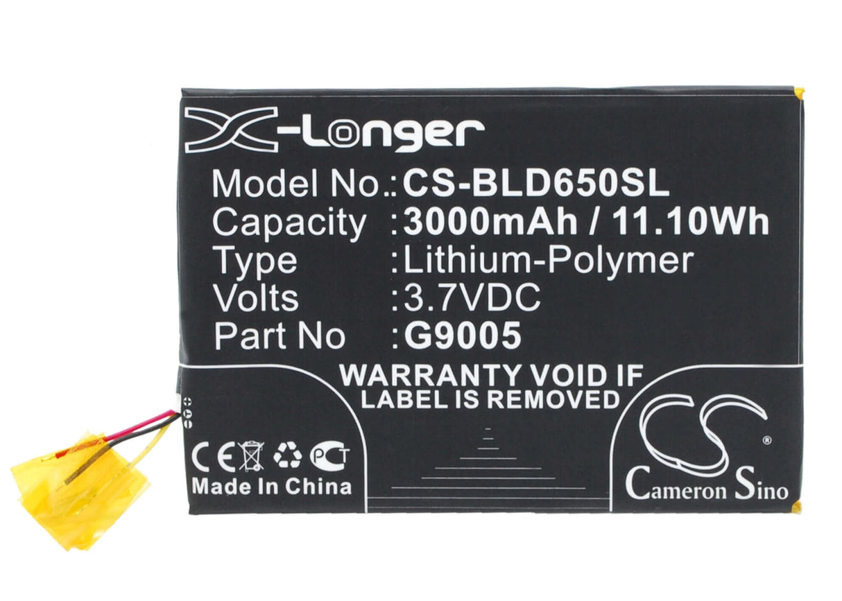 3.7V, Li-Polymer, 3000mAh, SmartPhone battery fits Blu, C946304300p, D650, D650a, 11.1Wh Mobile, SmartPhone Cameron Sino Technology Limited (Smartphone)