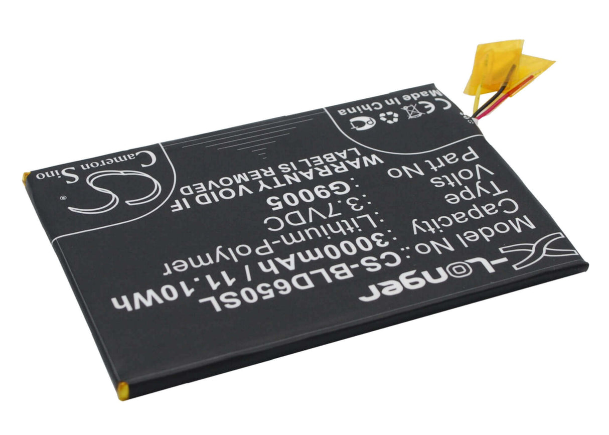 3.7V, Li-Polymer, 3000mAh, SmartPhone battery fits Blu, C946304300p, D650, D650a, 11.1Wh Mobile, SmartPhone Cameron Sino Technology Limited (Smartphone)