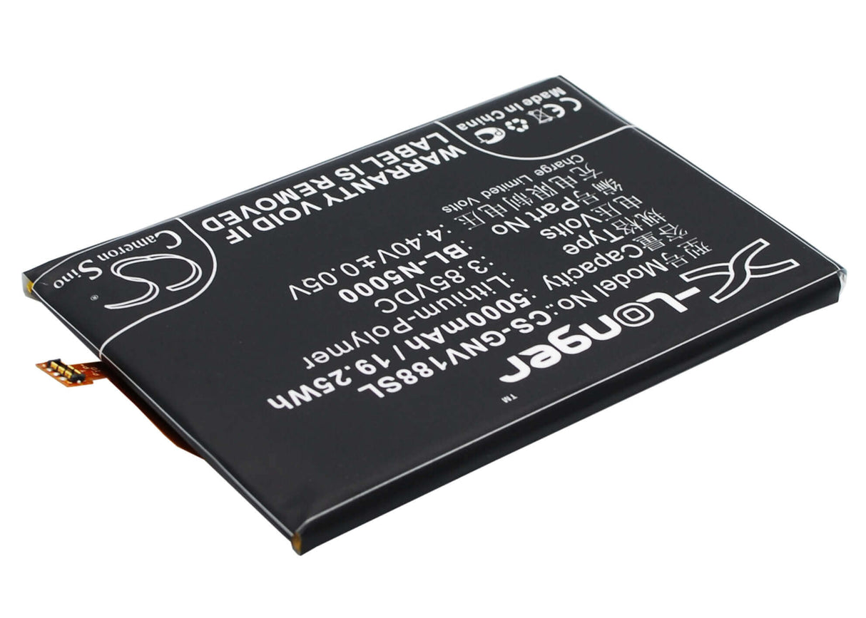 3.85V, Li-Polymer, 5000mAh, SmartPhone battery fits Blu, Gionee, Bl-n5000, D810, D810u, 19.25Wh Mobile, SmartPhone Cameron Sino Technology Limited (Smartphone)