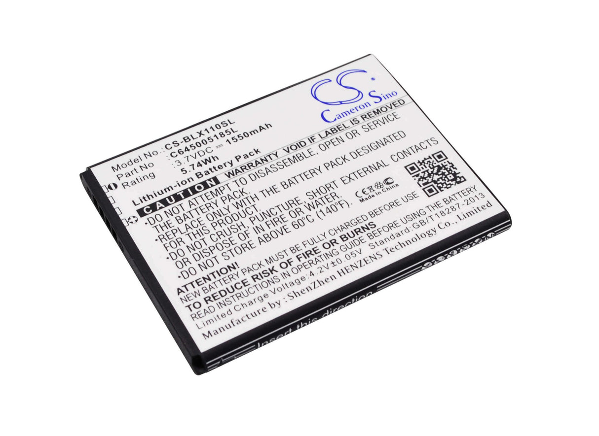 3.7V, Li-ion, 1550mAh, SmartPhone battery fits Blu, C645005185l, Studio Mini, Studio Mini Lte, 5.74Wh Mobile, SmartPhone Cameron Sino Technology Limited (Smartphone)