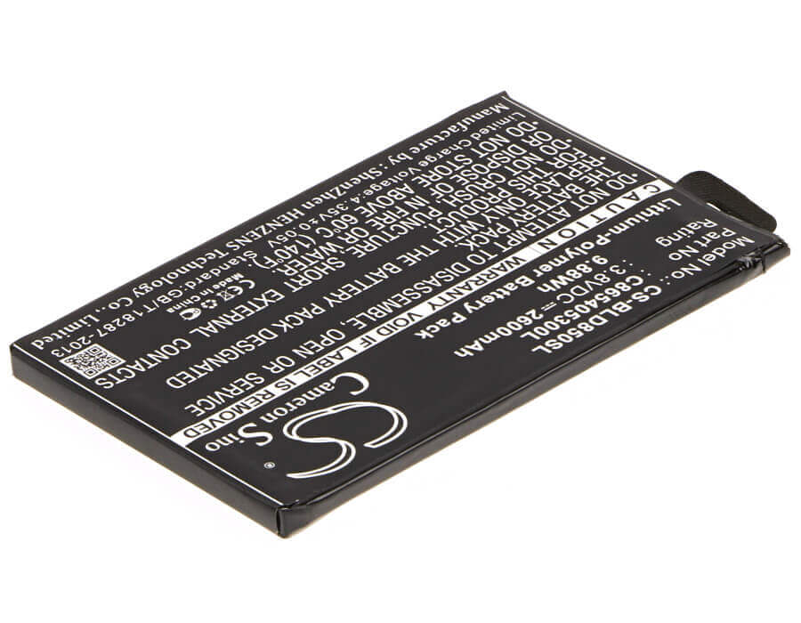 3.8V, Li-Polymer, 2600mAh, SmartPhone battery fits Blu, C865405300l, D850q, S0190uu, 9.88Wh Mobile, SmartPhone Cameron Sino Technology Limited (Smartphone)