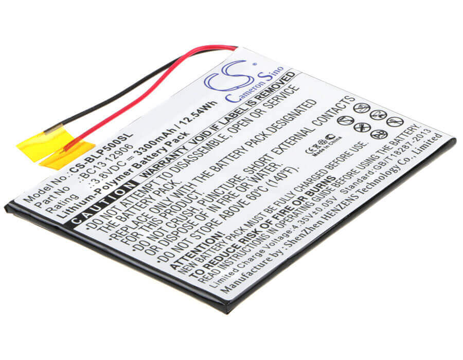 3.8V, Li-Polymer, 3300mAh, Tablet battery fits Blu, Bc13 12906, P50, Touchbook 7.0 Lte, 12.54Wh Tablet Cameron Sino Technology Limited