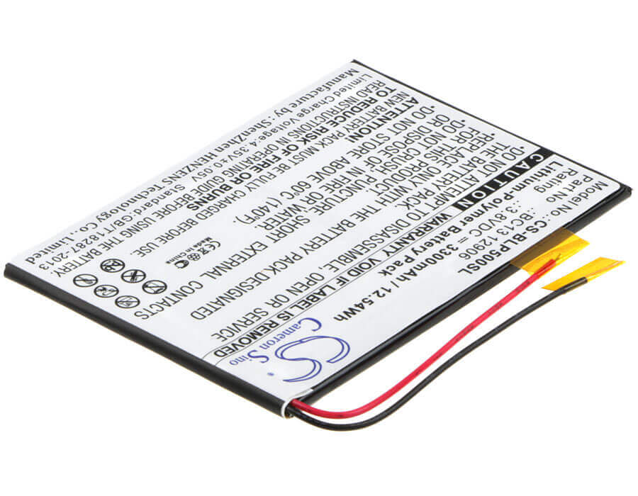 3.8V, Li-Polymer, 3300mAh, Tablet battery fits Blu, Bc13 12906, P50, Touchbook 7.0 Lte, 12.54Wh Tablet Cameron Sino Technology Limited