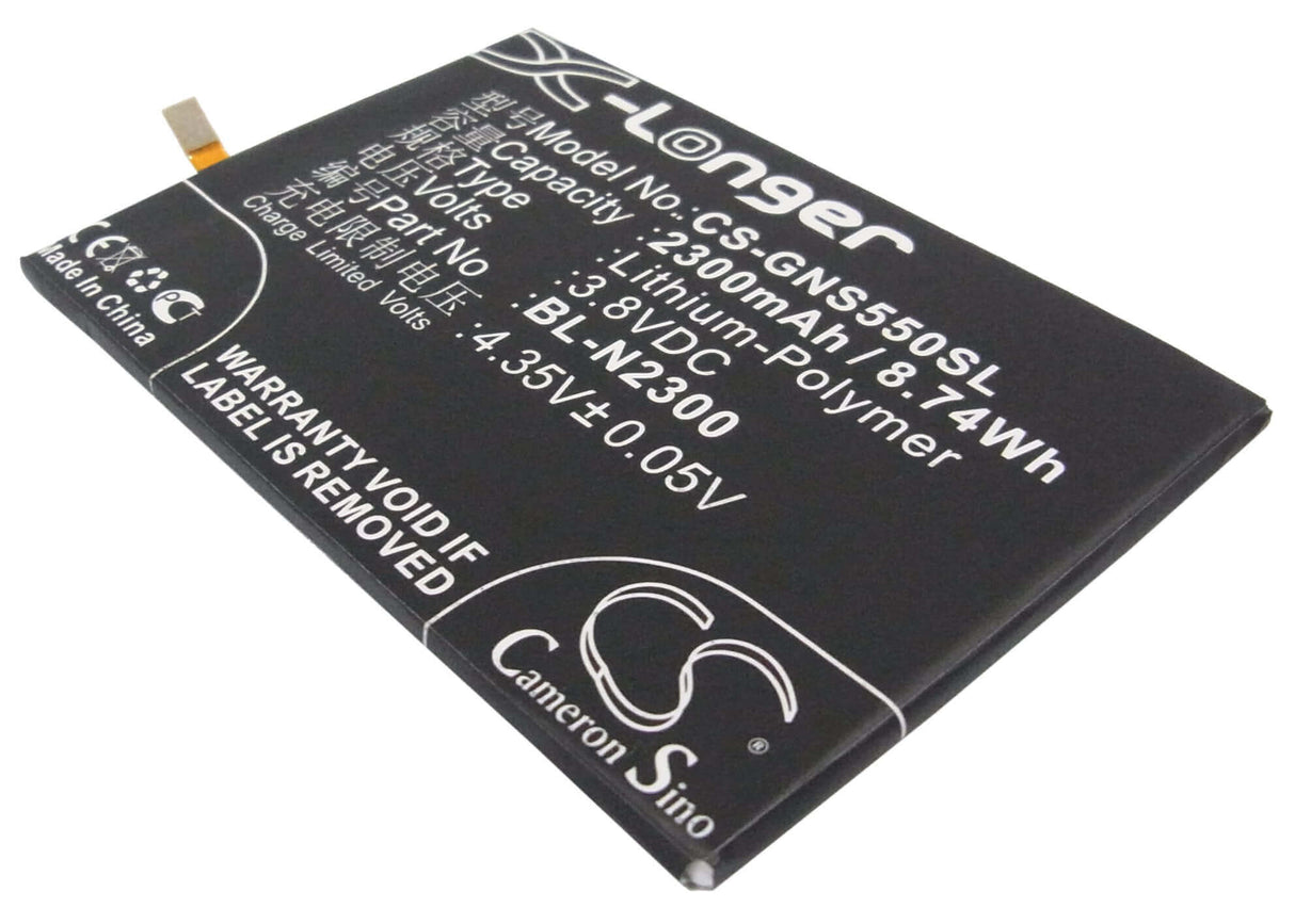 3.8V, Li-Polymer, 2300mAh, SmartPhone battery fits Blu, Gionee, Bl-n2300, D970l, Vivo 4 Iv, 8.74Wh Mobile, SmartPhone Cameron Sino Technology Limited (Smartphone)