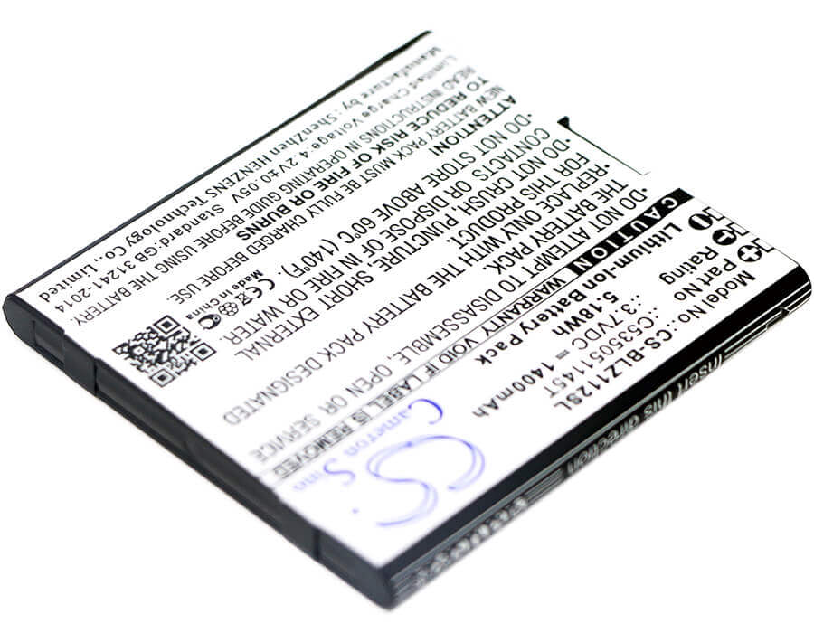 3.7V, Li-ion, 1400mAh, SmartPhone battery fits Blu, C535051145t, Yezz, Yz1120, 5.18Wh Mobile, SmartPhone Cameron Sino Technology Limited (Smartphone)