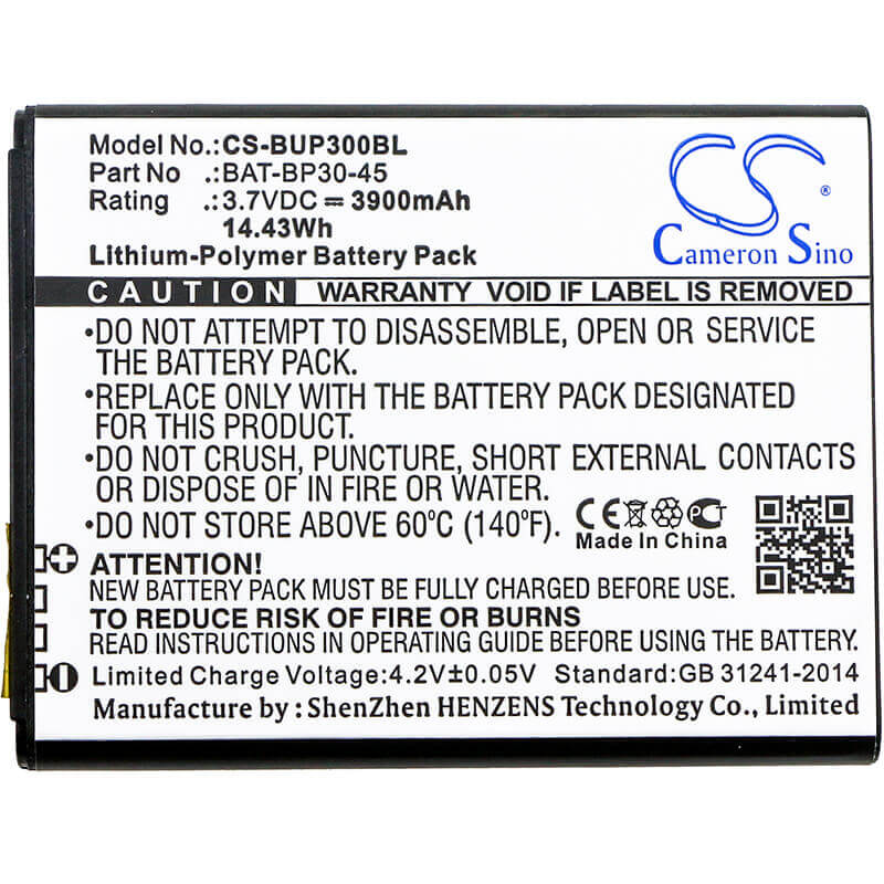 Barcode Scanner Battery For Bluebird, Bp30 3.7v, 3900mah - 14.43wh Barcode Scanner Cameron Sino Technology Limited