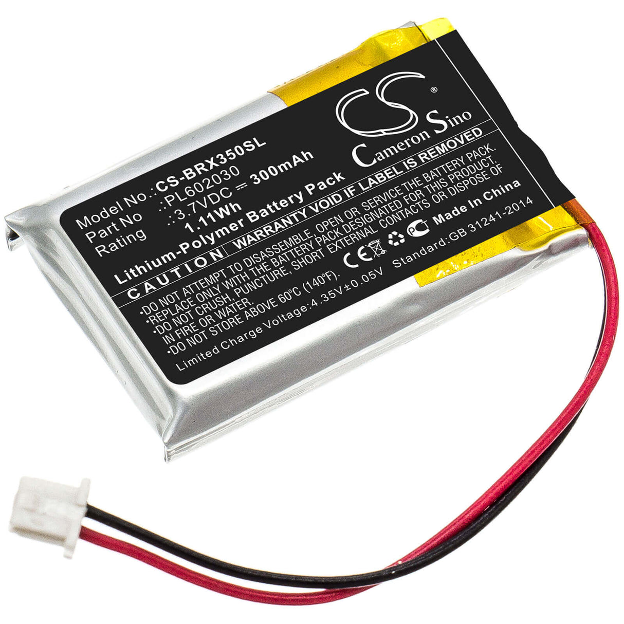 Headset Battery For Blueparrott, Vxi B350-xt 3.7v, 300mah - 1.11wh Wireless Headset Cameron Sino Technology Limited