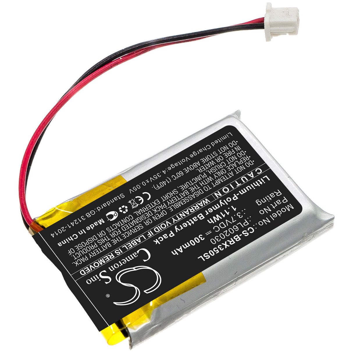Headset Battery For Blueparrott, Vxi B350-xt 3.7v, 300mah - 1.11wh Wireless Headset Cameron Sino Technology Limited