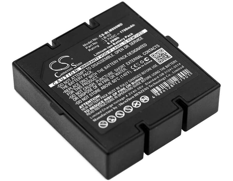 3,7V, Li-ion, 1700mAh, Batterie médicale compatible avec Bollywood, Bolate, Biolight, Acare, 12-100-0002, Oxymètre de pouls Ah-mx, 6,29Wh Cameron Sino Technology Limited (Médical)