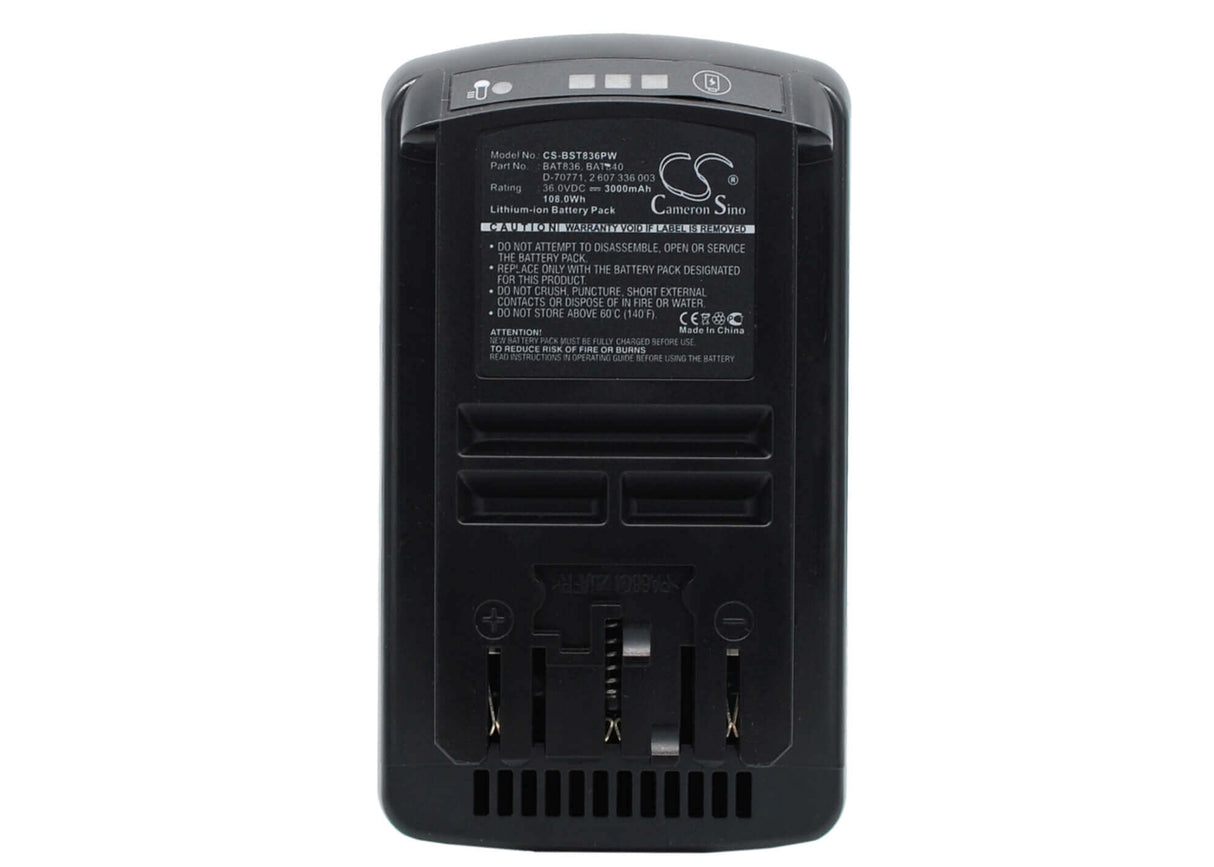 36,0V, Li-ion, 3000mAh, batterie pour outils électriques compatible avec Bosch, 2 607 336 003, 11536c, 11536c-1, 108Wh Outils électriques Cameron Sino Technology Limited (Marchandises dangereuses)