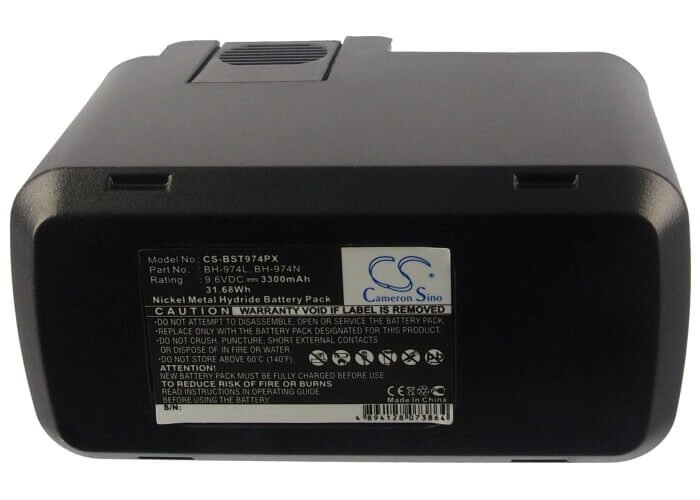 9.6V, Ni-MH, 3300mAh, batterie pour outils électriques compatible avec Skil, Flex, Wurth, Bosch, 0702 300 596, Abs 96 M-2, Asb 96 P-2, 31.68Wh Outils électriques Cameron Sino Technology Limited (Outils électriques)