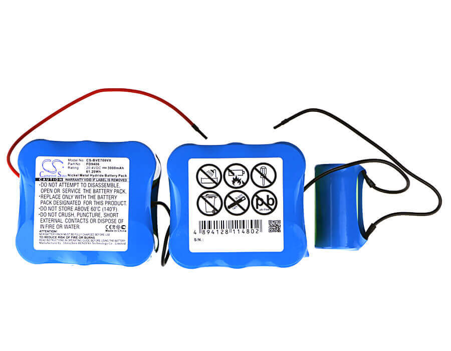 20.4V, Ni-MH, 3000mAh, Vacuum battery fits Bosch, Bbhmove7, Bbhmove7/04, 61.20Wh Vacuum Cameron Sino Technology Limited