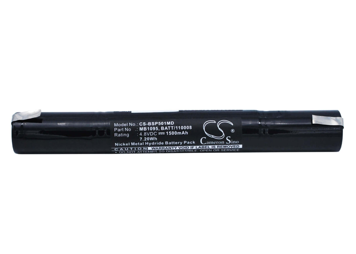 4.8V, Ni-MH, 1500mAh, Medical battery fits Bosch, 120008, Spiro 501, 7.20Wh Medical Cameron Sino Technology Limited (Medical)