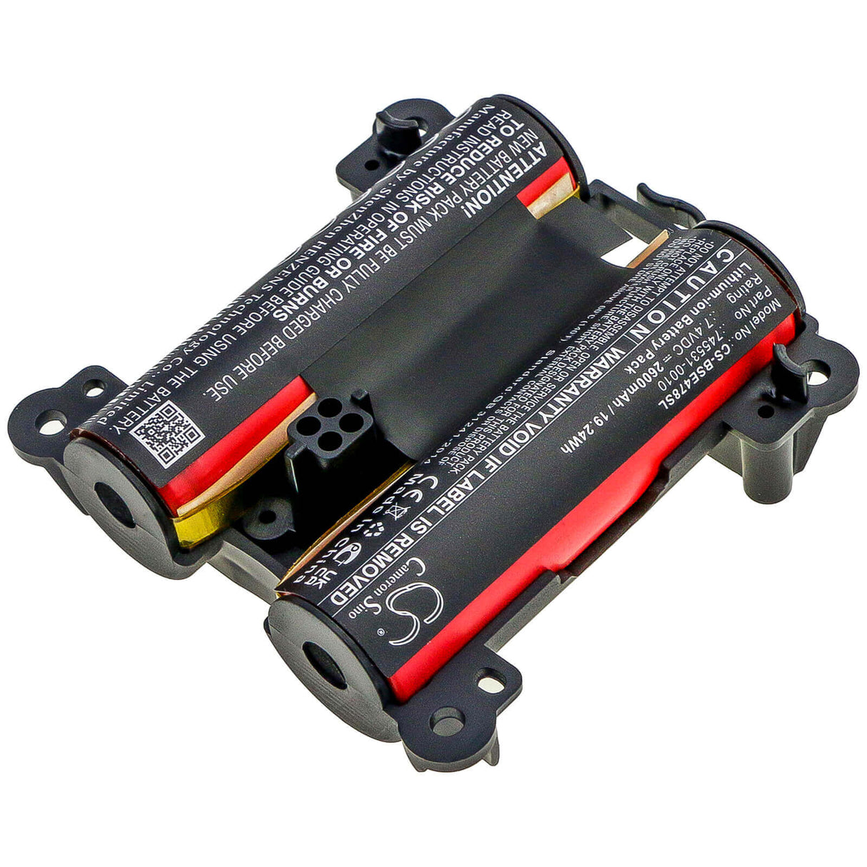 7.4V, Li-ion, 2600mAh, Speaker battery fits Bose, 71478, Soundlink Revolve Plus, 19.24Wh Speaker Cameron Sino Technology Limited