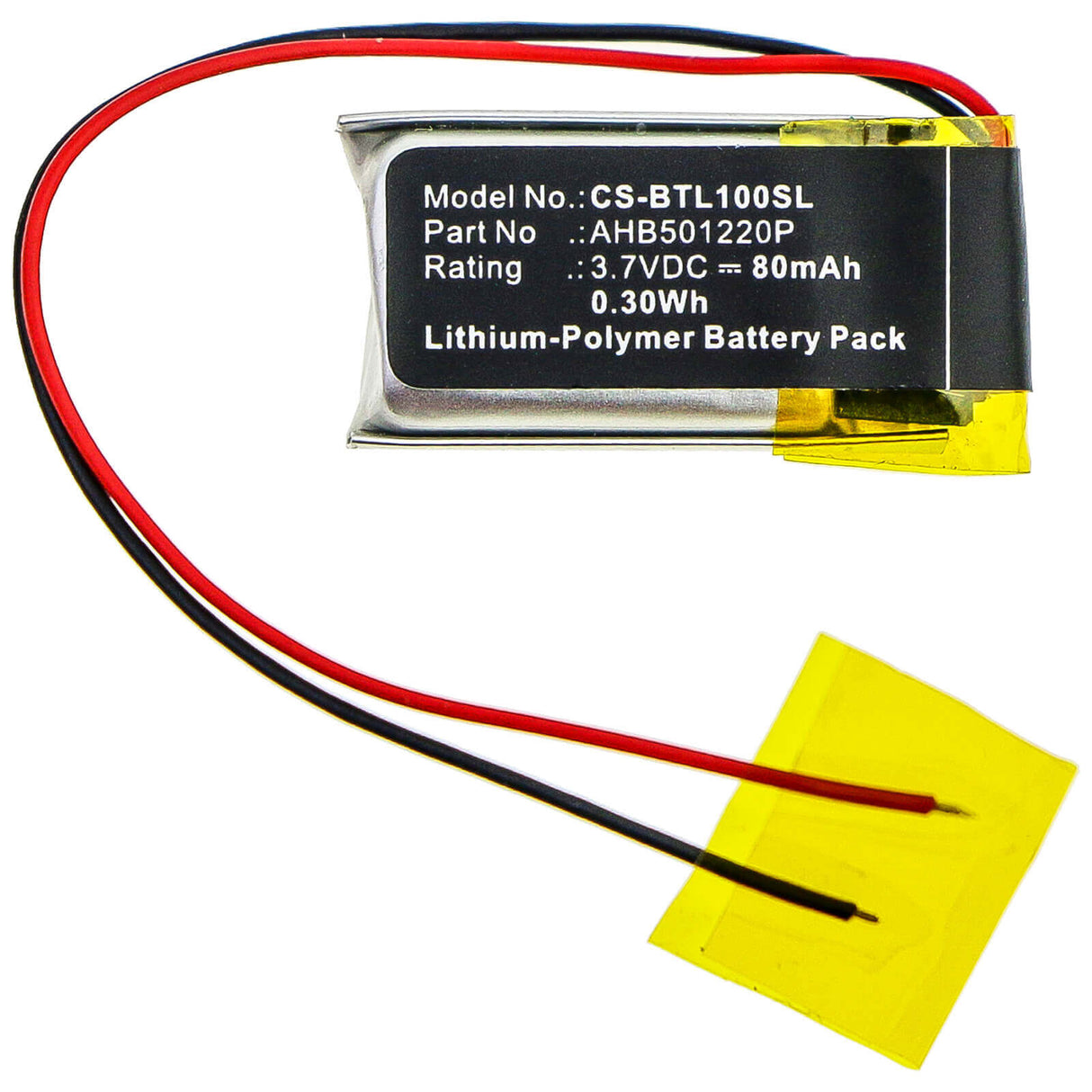 3.7V, Li-Polymer, 80mAh, Headset battery fits Bose, Ahb501220p, Bluetooth Headset Series 1, Bluetooth Headset Series 2, 0.3Wh Wireless Headset Cameron Sino Technology Limited