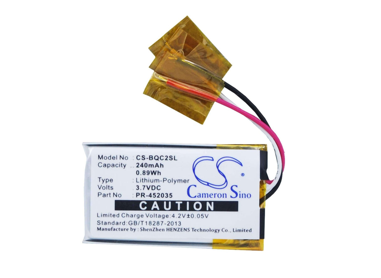 3.7V, Li-Polymer, 240mAh, Headset battery fits Mio, Mio, Bose, Bose, 338040000101, Qc20, Quietcomfort 20, 0.89Wh Wireless Headset Cameron Sino Technology Limited