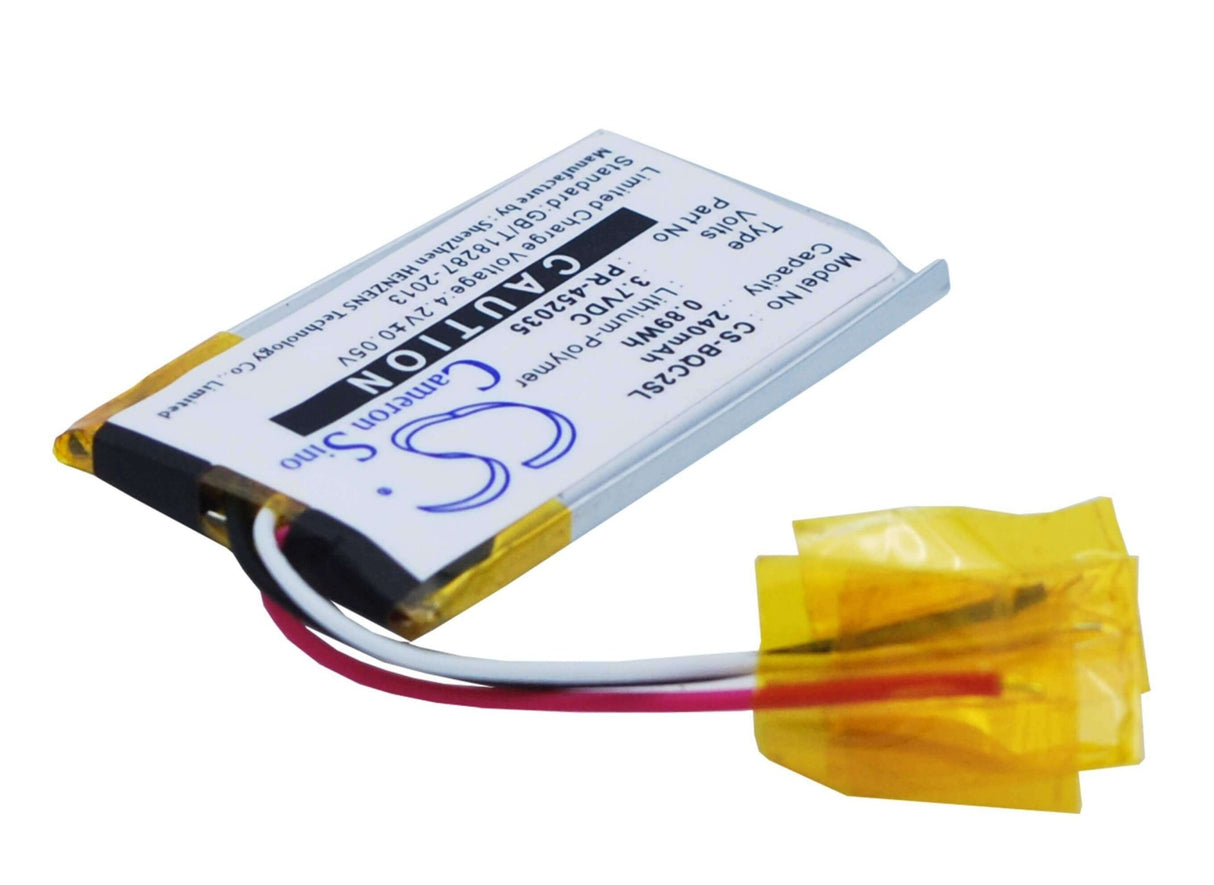 3.7V, Li-Polymer, 240mAh, Headset battery fits Mio, Mio, Bose, Bose, 338040000101, Qc20, Quietcomfort 20, 0.89Wh Wireless Headset Cameron Sino Technology Limited