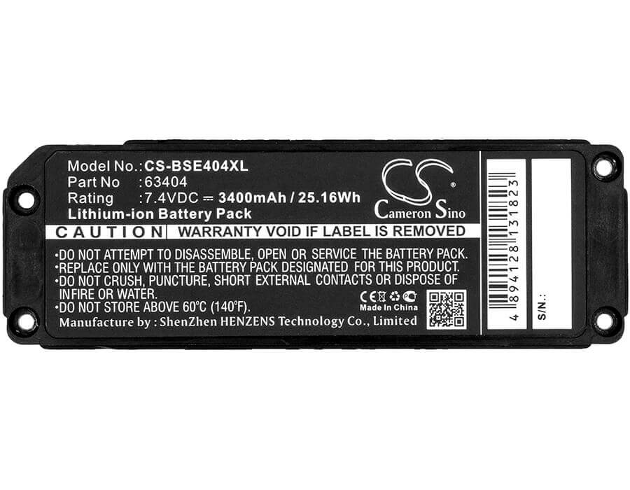 7.4V, Li-ion, 3400mAh, Speaker battery fits Bose, 413295, Soundlink Mini, 25.16Wh Speaker Cameron Sino Technology Limited