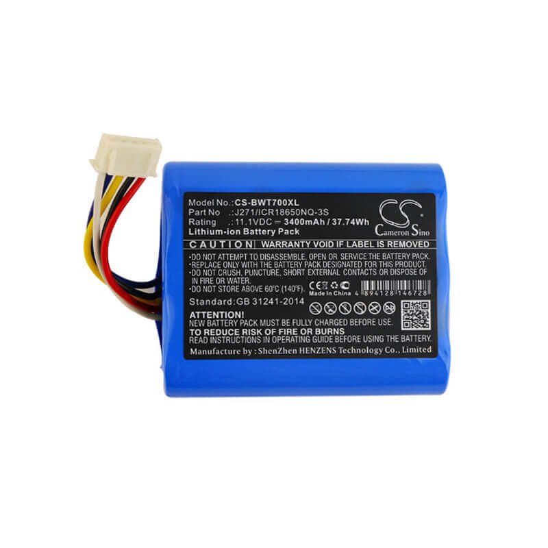 11.1V, Li-ion, 3400mAh, Speaker battery fits Bowers & Wilkins, T7, 37.74Wh Speaker Cameron Sino Technology Limited