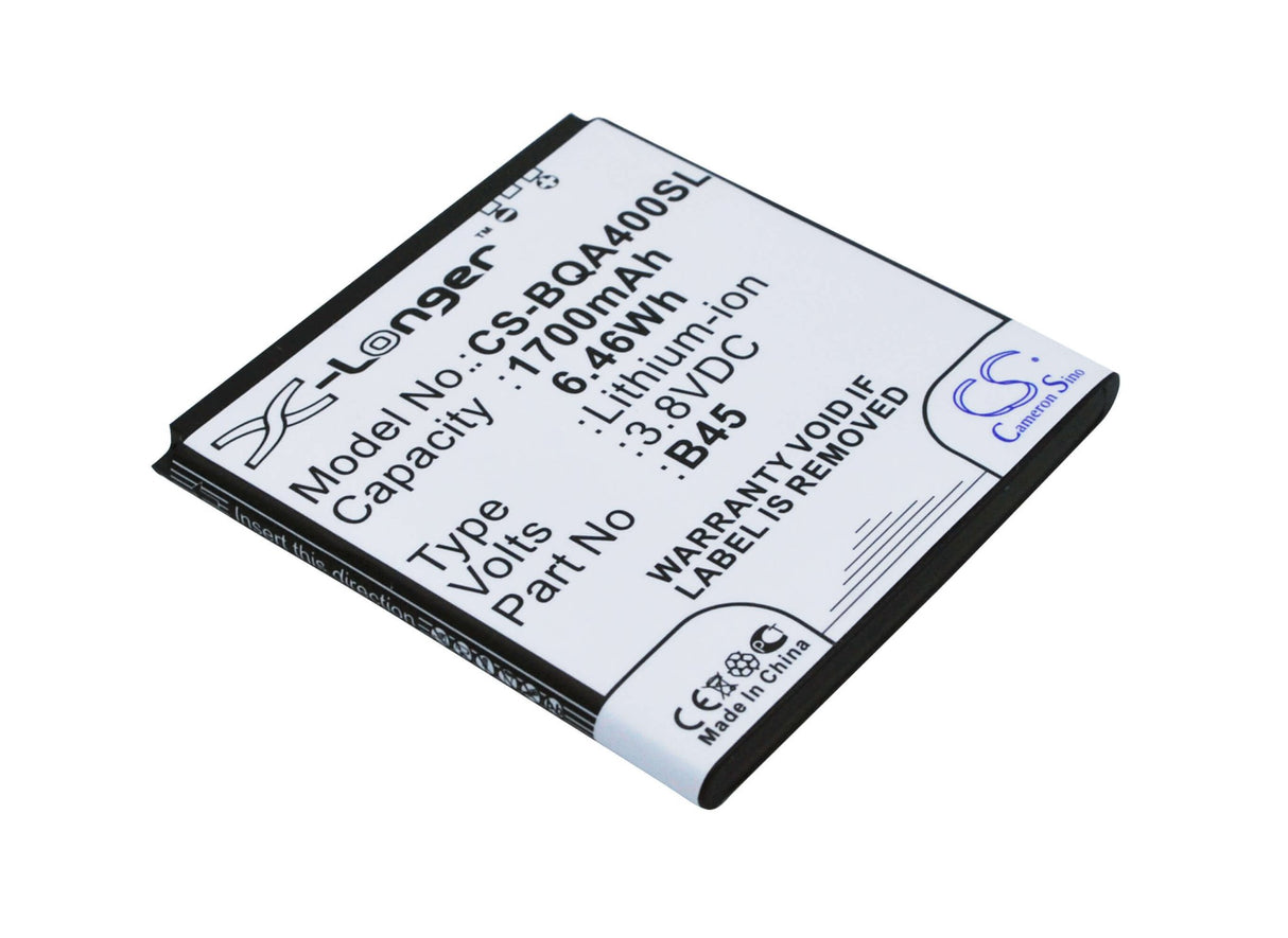 3.8V, Li-Polymer, 1700mAh, SmartPhone battery fits Malata, Bq, B45, Aquaris 4, 6.46Wh Mobile, SmartPhone Cameron Sino Technology Limited (Suspended)