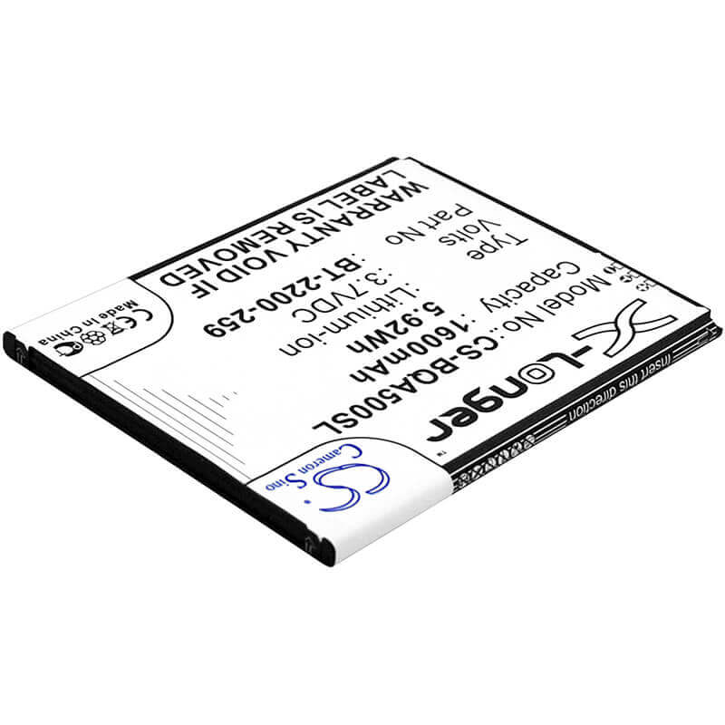 3.7V, Li-ion, 1600mAh, SmartPhone battery fits Bq, B22, Aquaris 5.0, 5.92Wh Mobile, SmartPhone Cameron Sino Technology Limited (Smartphone)