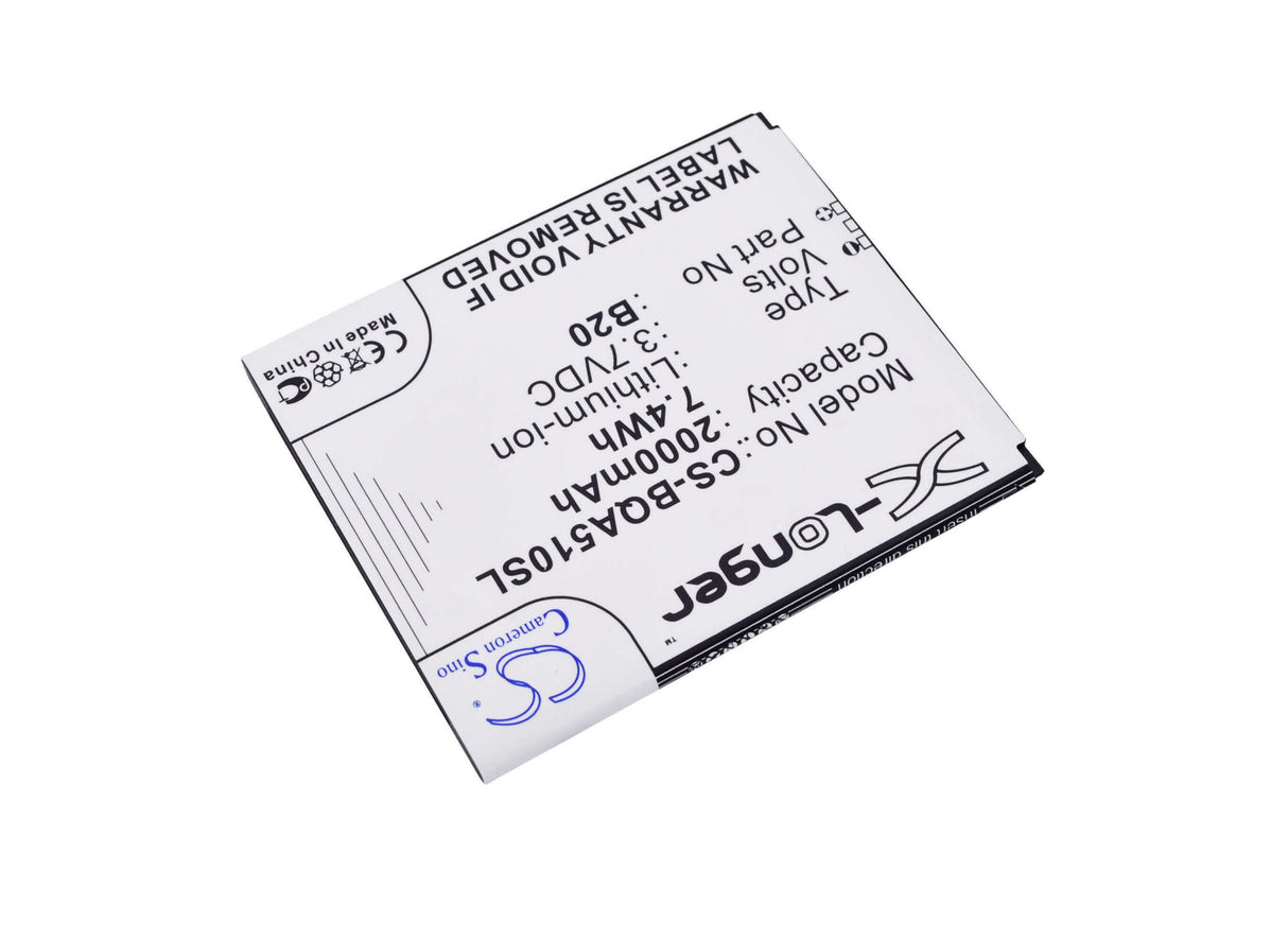 3.7V, Li-ion, 2000mAh, SmartPhone battery fits Bq, B20, Aquaris 5.0 Hd, 7.4Wh Mobile, SmartPhone Cameron Sino Technology Limited (Suspended)
