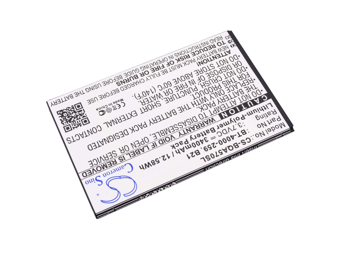3.7V, Li-Polymer, 3400mAh, SmartPhone battery fits Bq, B21, Aquaris 5.7, 12.58Wh Mobile, SmartPhone Cameron Sino Technology Limited (Suspended)