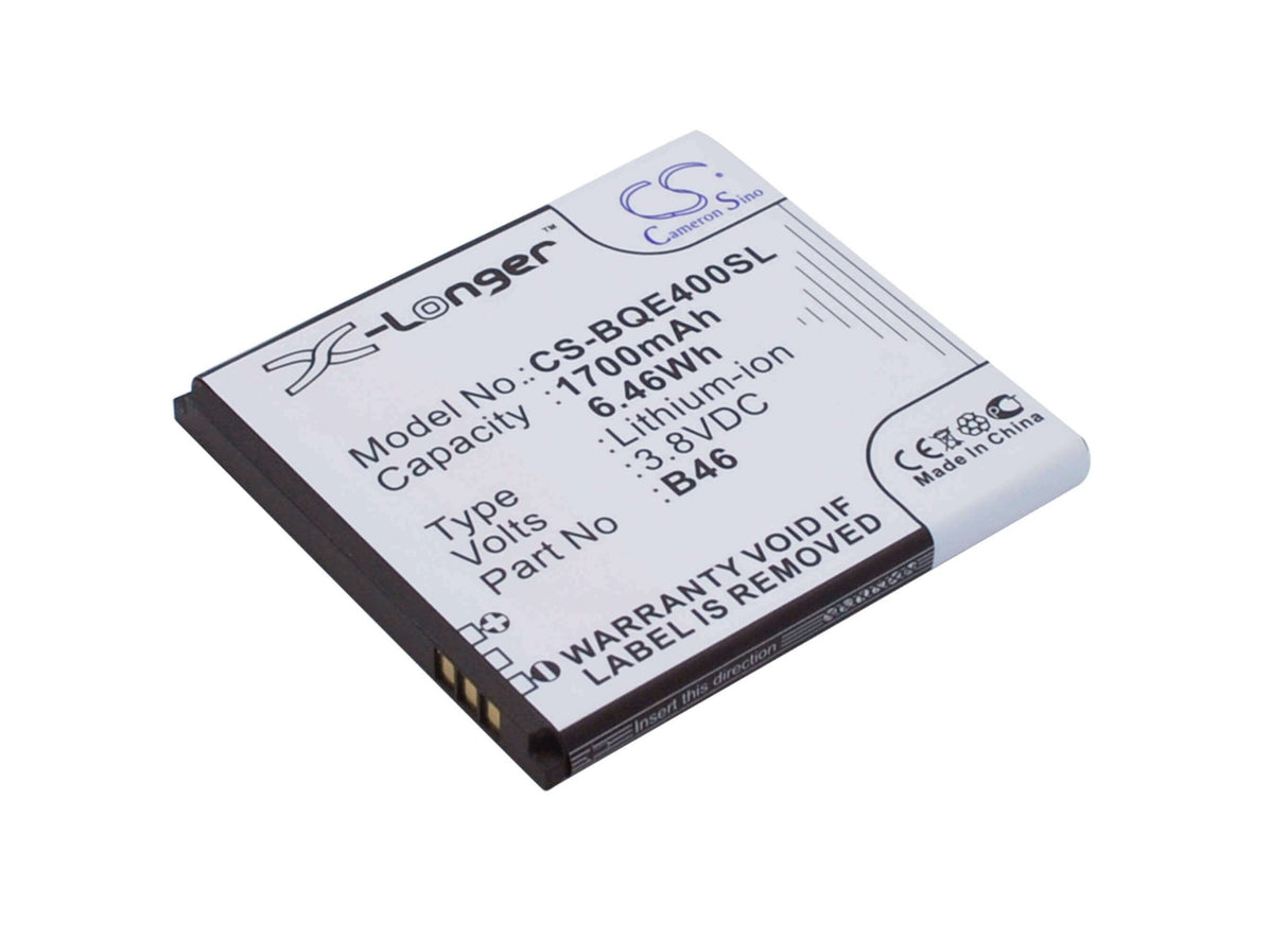 3.8V, Li-Polymer, 1700mAh, SmartPhone battery fits Bq, B46, 1700, Aquaris E4, 6.46Wh Mobile, SmartPhone Cameron Sino Technology Limited (Smartphone)