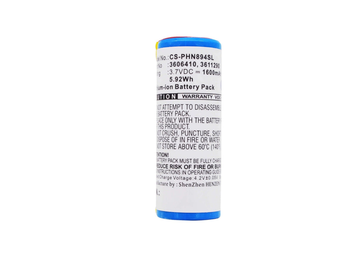 3.7V, Li-ion, 1600mAh, Shaver battery fits Braun, Skull Gold, Philips, 15038, 5671, 5673, 5.92Wh Shaver Cameron Sino Technology Limited