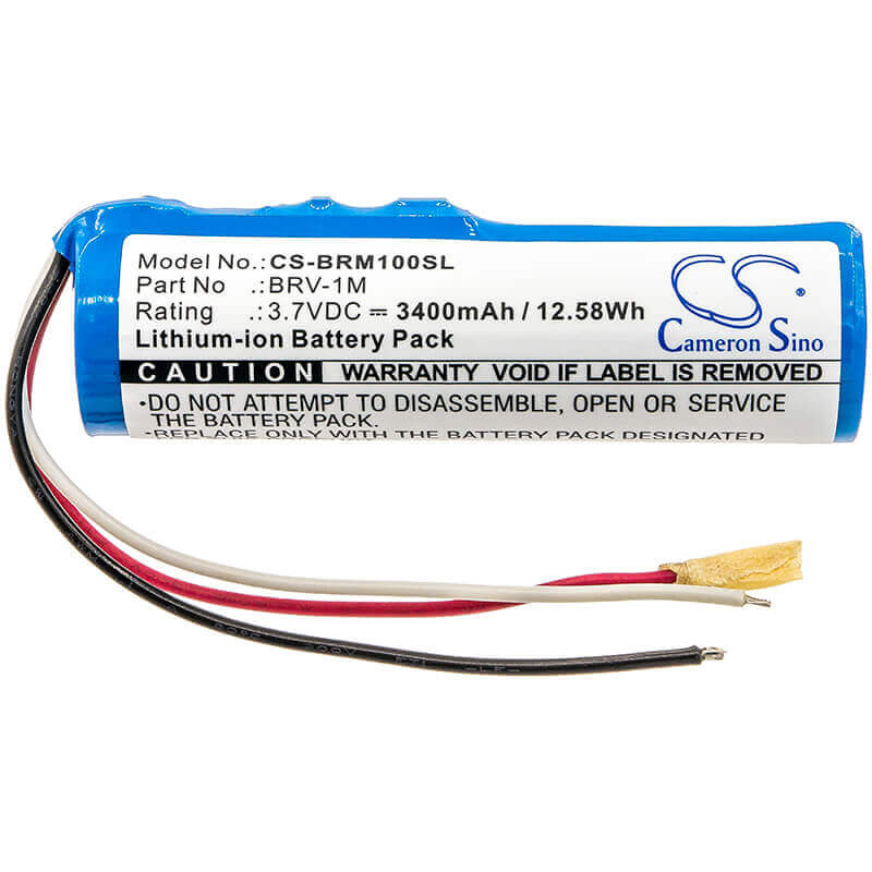 3.7V, Li-ion, 3400mAh, Speaker battery fits Braven, Brv-1m, 12.58Wh Speaker Cameron Sino Technology Limited