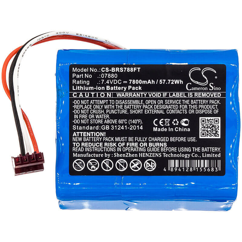 7.4V, Li-ion, 7800mAh, Flashlight battery fits Bright Star, 7880, 7802, 7815, 57.72Wh Flashlight Cameron Sino Technology Limited