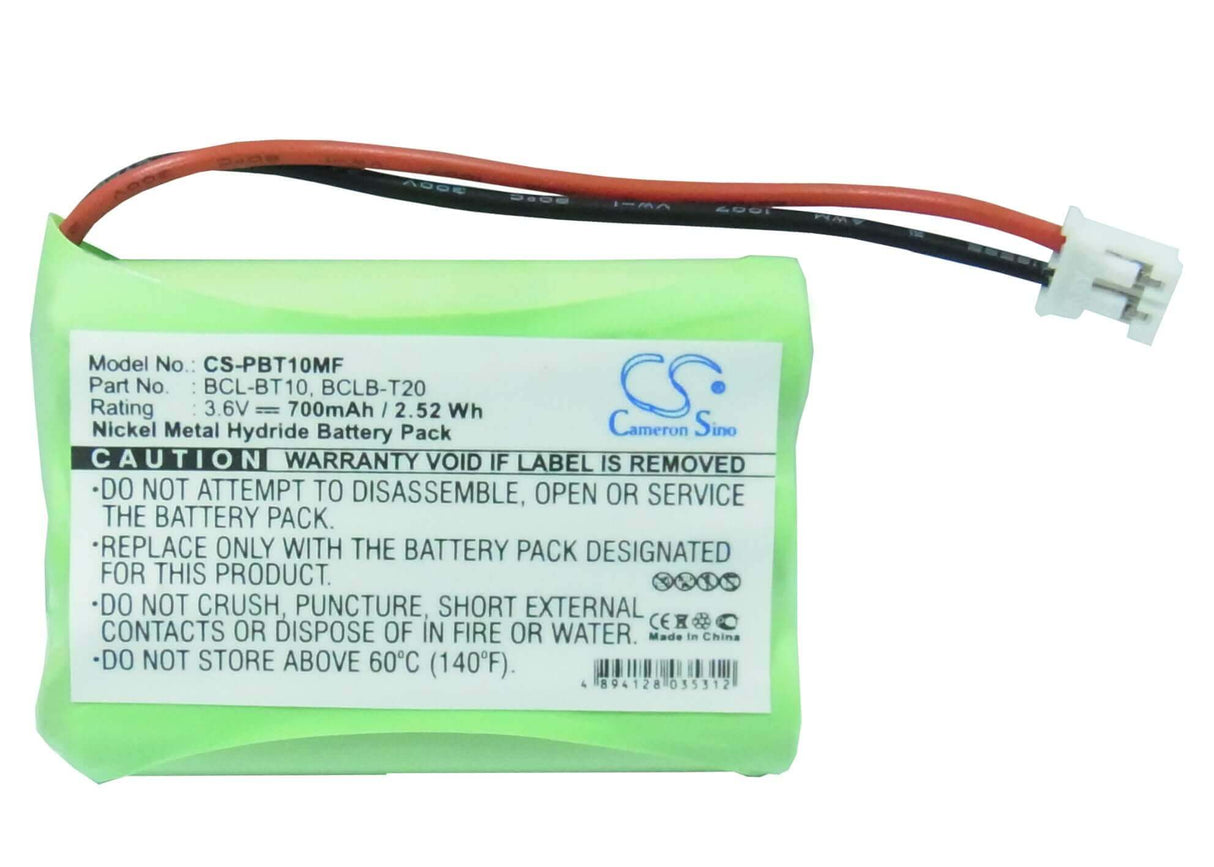 3.6V, Ni-MH, 700mAh, Batterie de fax mobile compatible avec Brother, Mobilteil, Bcl-bt, Bcl-100, Bcl-200, 2.52Wh Mobile Fax Cameron Sino Technology Limited