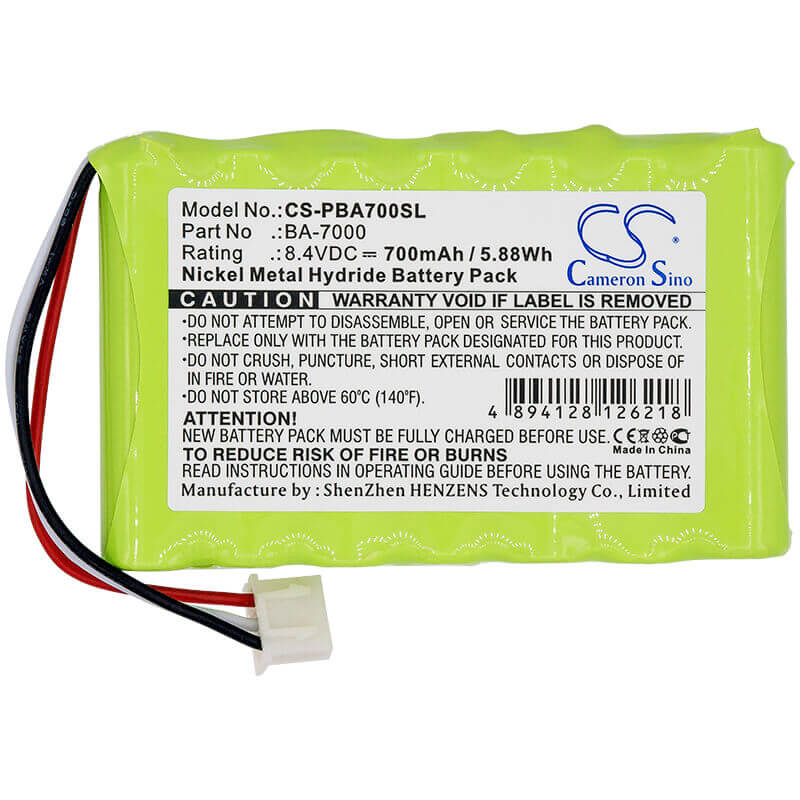 8.4V, Ni-MH, 700mAh, Portable Printer battery fits Brother, Ba-7000, Pt-7600, Pt-7600 Label Printer, 5.88Wh Portable Printer Cameron Sino Technology Limited