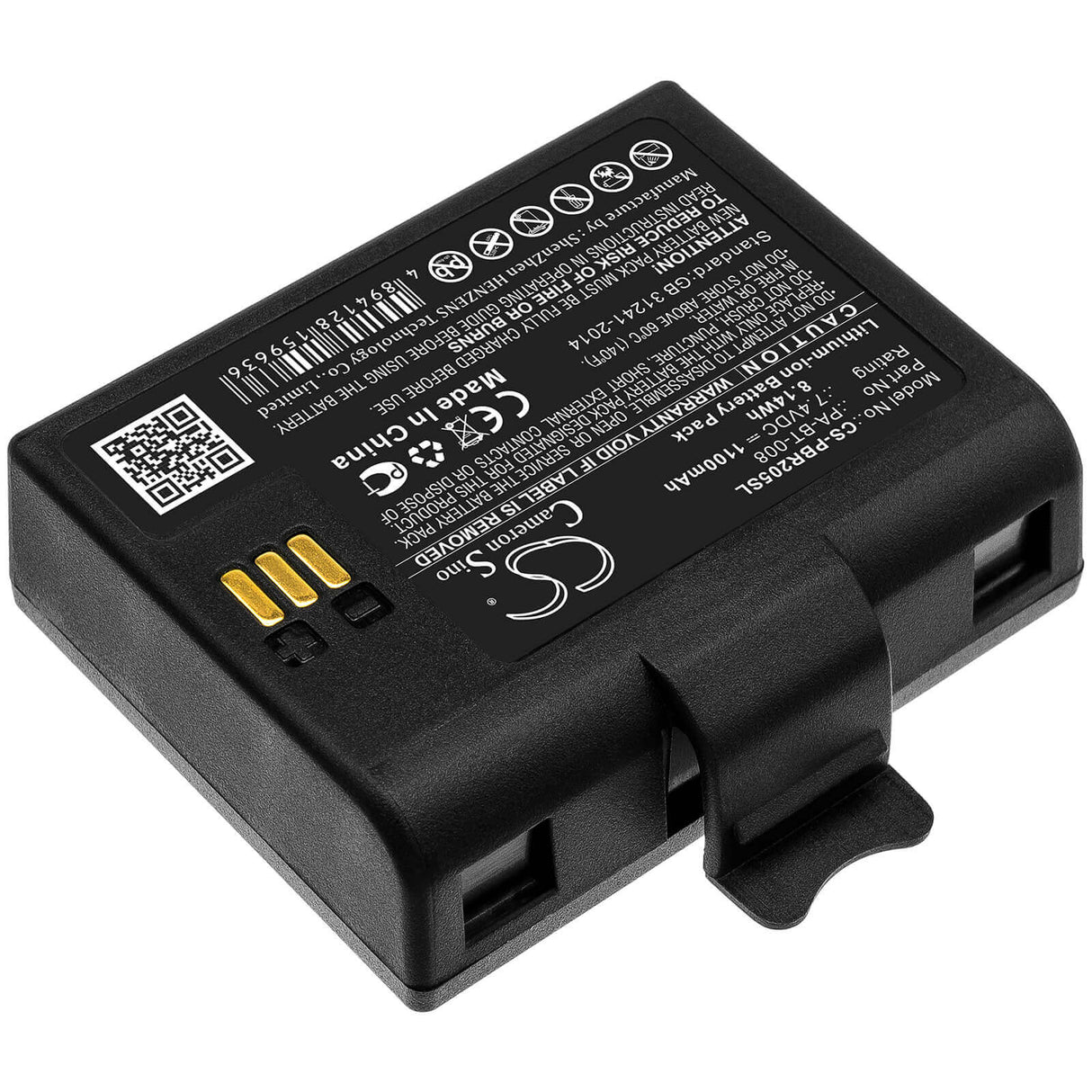 7.4V, Li-ion, 1100mAh, Portable Printer battery fits Brother, Pa-bt-008, Rj-2035b, Rj-2055wb, 8.14Wh Portable Printer Cameron Sino Technology Limited