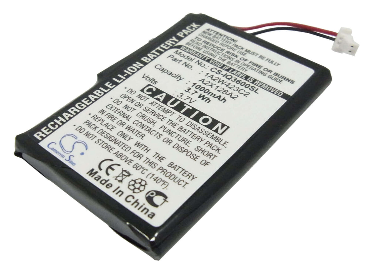 3,7V, Li-ion, 1000mAh, batterie GPS compatible Garmin, Bti, Pw029123, Gps-gar3200, 3,7Wh GPS, Navigateur Cameron Sino Technology Limited
