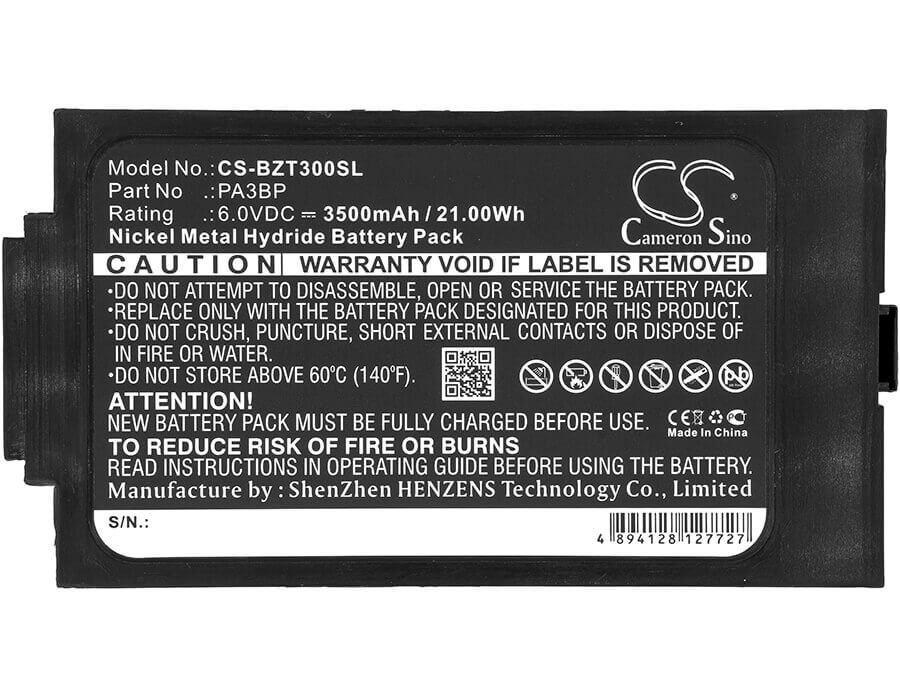 6.0V, Ni-MH, 3500mAh, Batterie de caméra thermique compatible avec Bullard, Pa3bp, Pa30 Papr, Tri-filtre, 21Wh Caméra thermique Cameron Sino Technology Limited