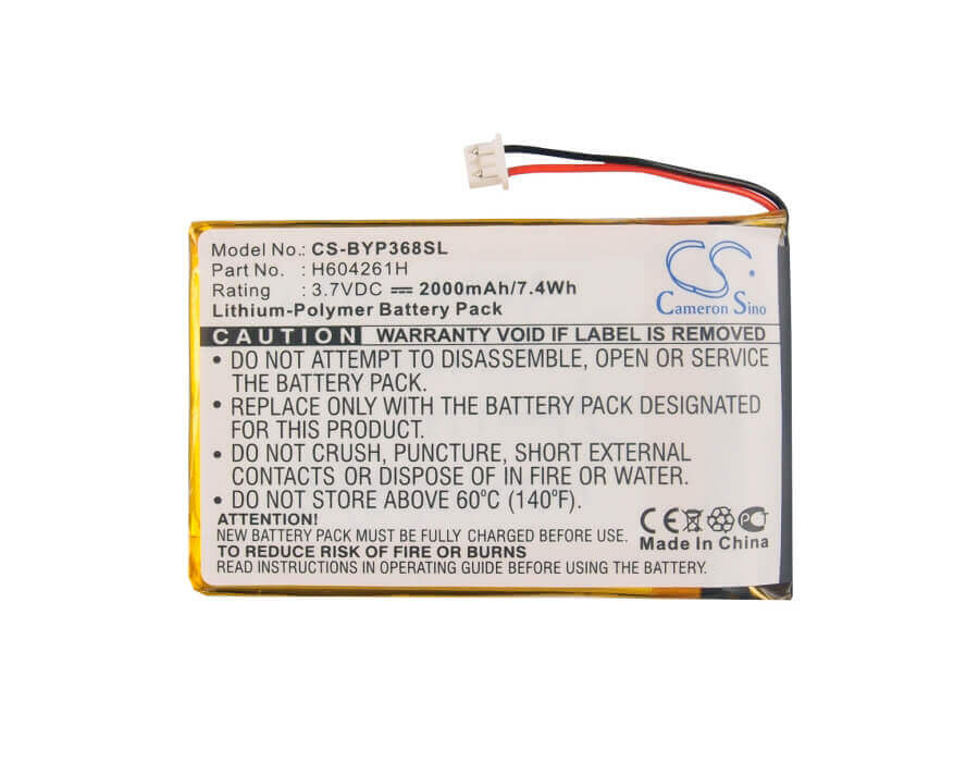 3.7V, Li-Polymer, 2000mAh, batterie GPS compatible avec Bushnell, H604261h, 36-8100, Buu0057, 7.4Wh GPS, Navigator Cameron Sino Technology Limited