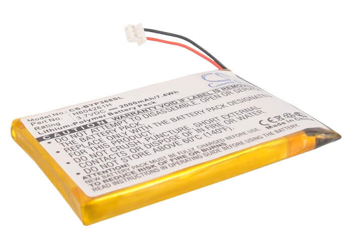 3.7V, Li-Polymer, 2000mAh, batterie GPS compatible avec Bushnell, H604261h, 36-8100, Buu0057, 7.4Wh GPS, Navigator Cameron Sino Technology Limited