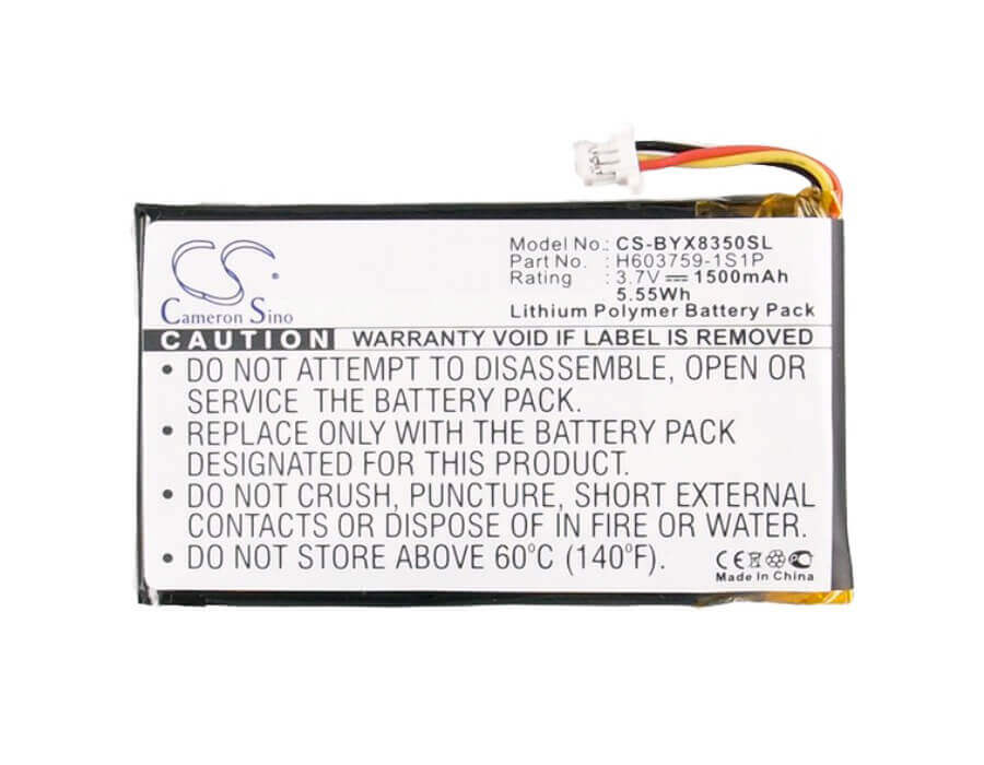 3,7V, Li-Polymère, 1500mAh, batterie GPS compatible avec Bushnell, H603759-1s1p, 368350, Yardage Pro Xgc, 5,55Wh GPS, Navigator Cameron Sino Technology Limited