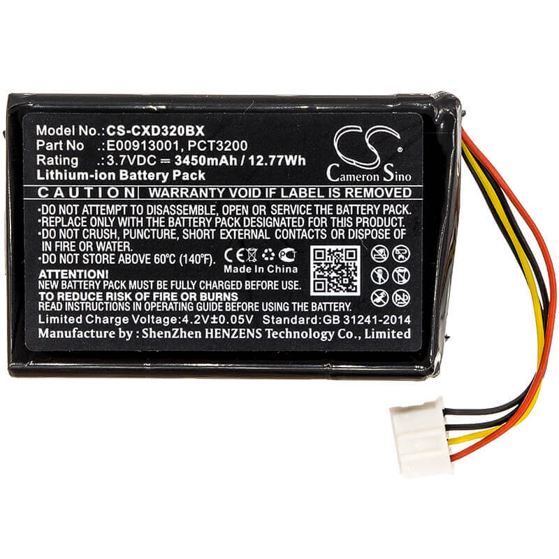 Barcode Scanner Battery For C-one, E-id, Xgk-c-one-e-id 3.7v, 3450mah - 12.77wh Barcode Scanner Cameron Sino Technology Limited