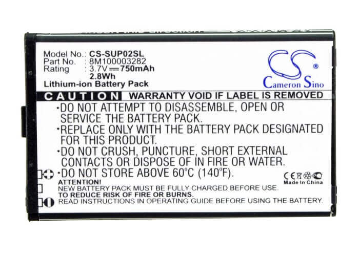 3,7V, Li-ion, 750mAh, batterie GPS compatible Callaway, 3e309009565, 31000-01, Uplay, 2,78Wh GPS, Navigator Cameron Sino Technology Limited