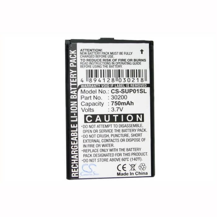 3,7V, Li-ion, 750mAh, batterie GPS compatible Callaway, 1008000134, Upro, Upro Go, 2,78Wh GPS, Navigator Cameron Sino Technology Limited