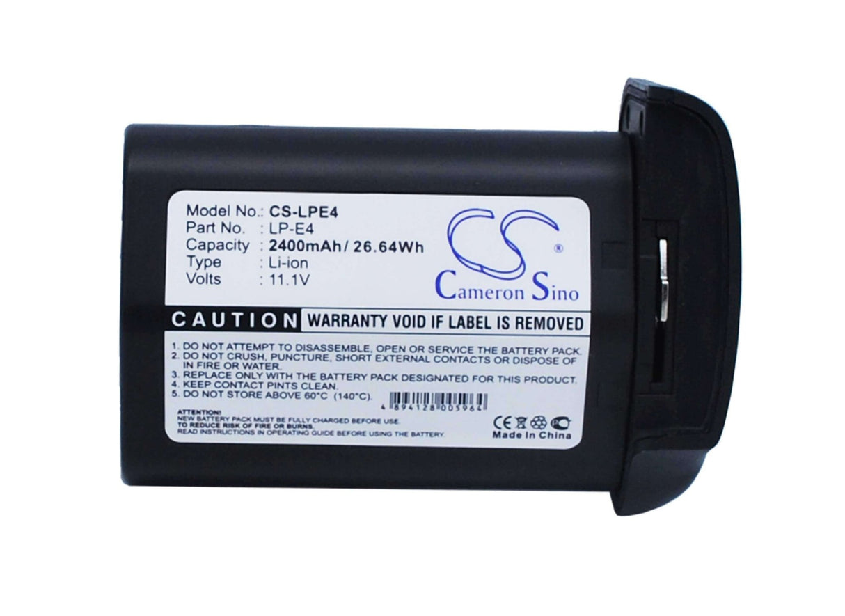 11.1V, Li-ion, 2400mAh, Camera battery fits Canon, Lp-e4, 540ez, 550ex, 26.64Wh Camera Cameron Sino Technology Limited (Camera)