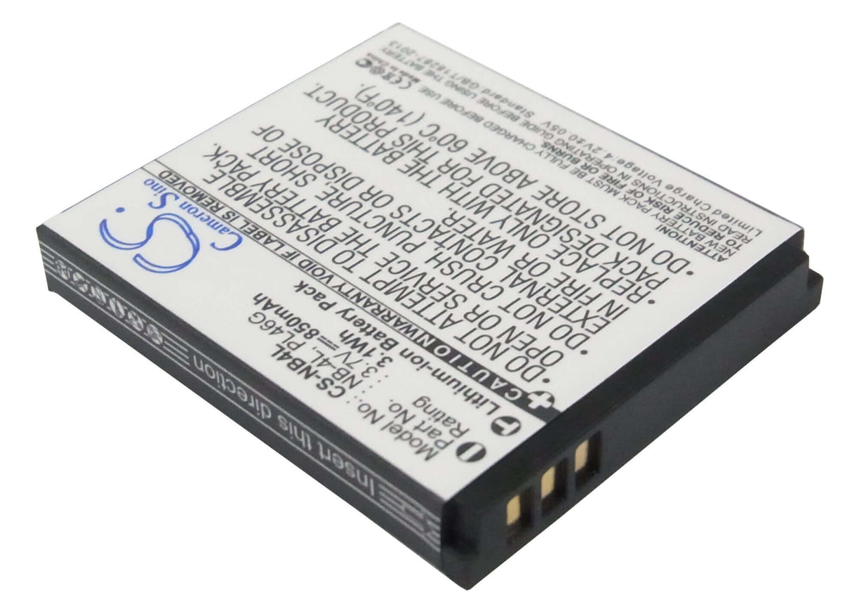 3.7V, Li-ion, 850mAh, Camera battery fits Canon, Nb-4l, Digital Ixus 100 Is, Digital Ixus 110 Is, 3.145Wh Camera Cameron Sino Technology Limited (Camera)