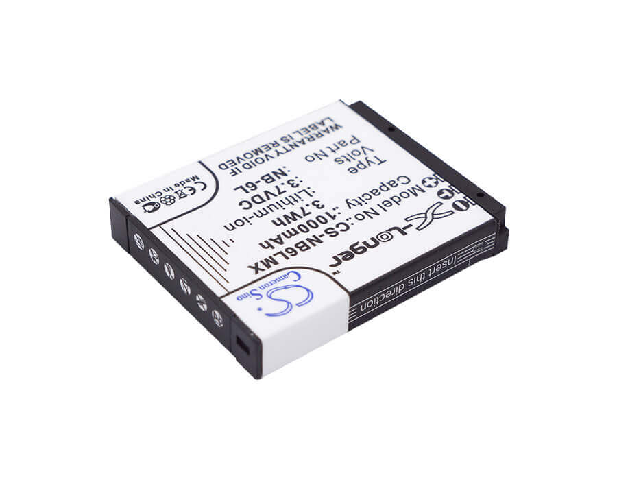 3.7V, Li-ion, 1000mAh, Camera battery fits Canon, Nb-6l, Digital Ixus 200 Is, Digital Ixus 210, 3.7Wh Camera Cameron Sino Technology Limited (Camera)