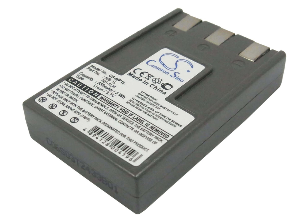 Camera Battery For Canon Digital Ixus 200a, Digital 3.7v, 830mah - 3.07wh Camera Cameron Sino Technology Limited (Camera)