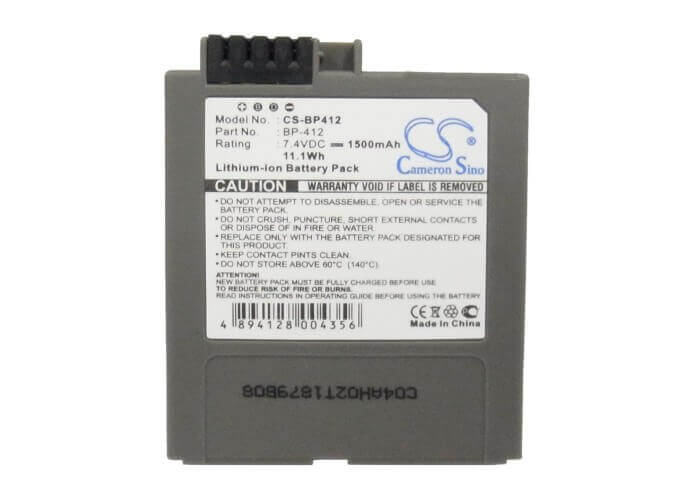 Battery For Canon Dm-mv3, Dm-mv3i, Dm-mv3imc, Dm-mv3mc, 7.4v, 1500mah - 11.10wh Batteries for Electronics Cameron Sino Technology Limited (Suspended)