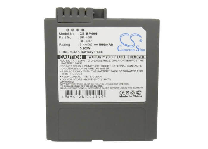 Battery For Canon Dm-mv3, Dm-mv3i, Dm-mv3imc, Dm-mv3mc, 7.4v, 800mah - 5.92wh Batteries for Electronics Cameron Sino Technology Limited (Suspended)