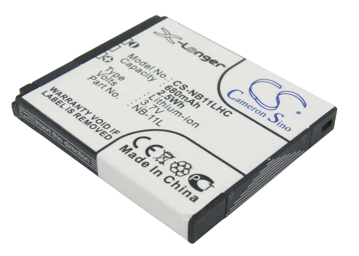 3.7V, Li-ion, 680mAh, Camera battery fits Canon, Nb-11l, Elph 110 Hs, Elph 340 Hs, 2.516Wh Camera Cameron Sino Technology Limited (Camera)