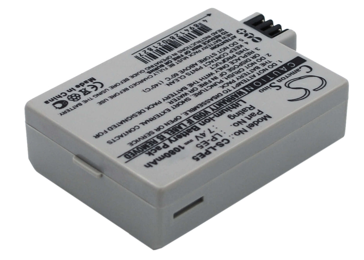 7.4V, Li-ion, 1080mAh, Camera battery fits Canon, Lc-e5, Eos 1000d, Eos 450d, 7.992Wh Camera Cameron Sino Technology Limited (Camera)